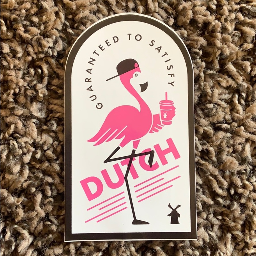 DUTCH BROS PINK FLAMINGO STICKER